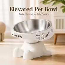 Raised Cat & Dog Food & Water Bowl – Non-Slip Pet Feeder