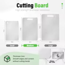 316 Stainless Steel Double-Sided Cutting Board – Thickened Food-Grade Kitchen Chopping Board